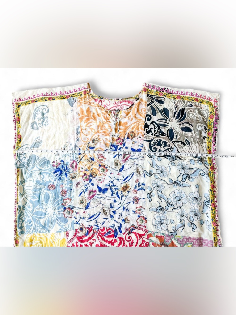 Johnny Was Multi-Color Floral Boho Silk Caftan Tunic Women’s- Size: OSFA - Picture 11 of 11